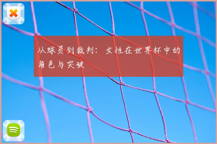 从球员到裁判：女性在世界杯中的角色与突破